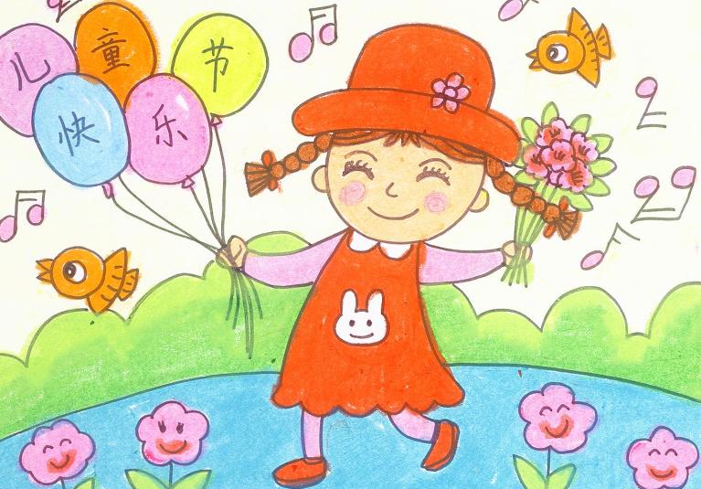 2019关于庆祝六一儿童节的绘画作品