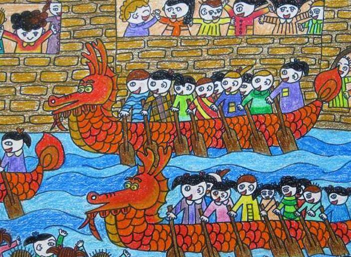 关于端午节的儿童画图片大全