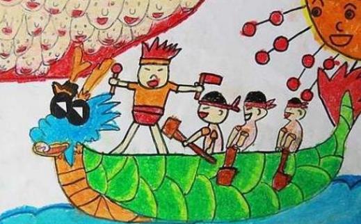 关于端午节的儿童画图片大全