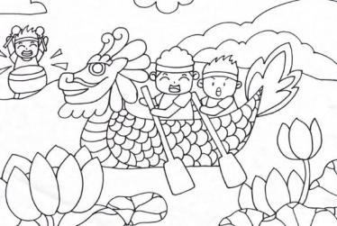 划龙舟简笔画图片大全 划龙舟简笔画图片大全
