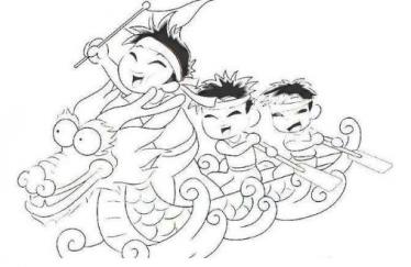 划龙舟简笔画图片大全 划龙舟简笔画图片大全