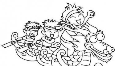 划龙舟简笔画图片大全 划龙舟简笔画图片大全