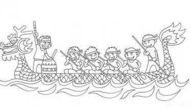 划龙舟简笔画图片大全 划龙舟简笔画图片大全