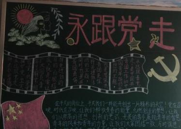 建党黑板报设计图案大全