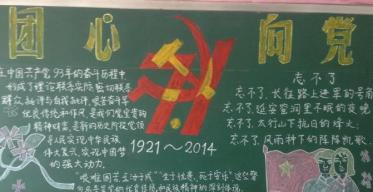 建党黑板报设计图案大全