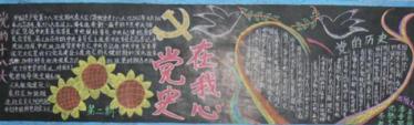 建党黑板报设计图案大全