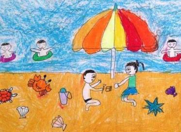 以暑假为主题的儿童画怎么画