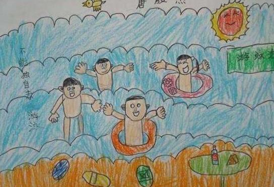愉快的暑假生活儿童简笔画图片大全