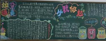 关于垃圾分类的黑板报图片大全