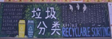 关于垃圾分类的黑板报排版