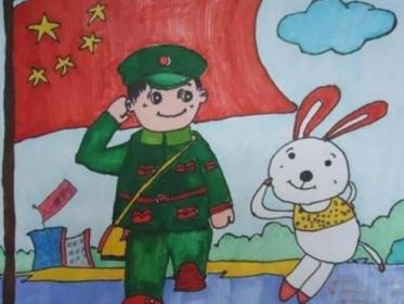 八一建军节儿童画图片大全
