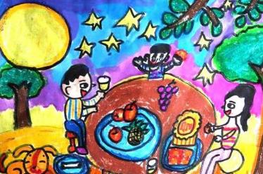 幼儿园中秋节主题画怎么画