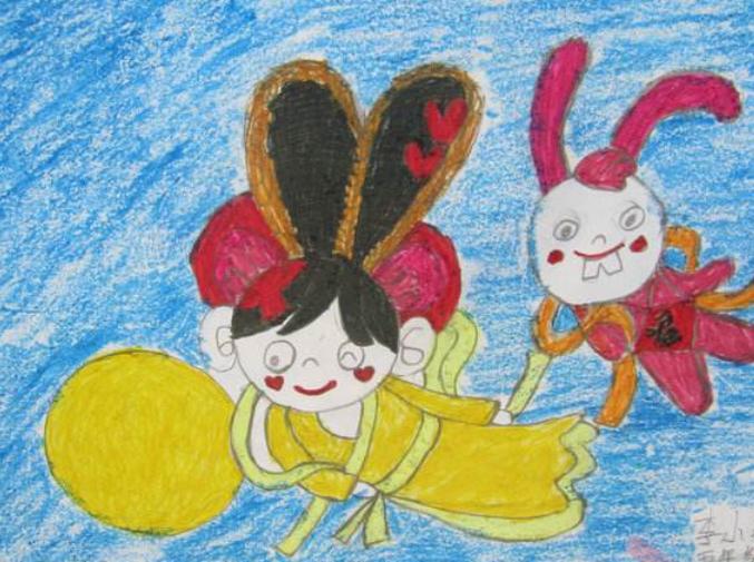 儿童画中秋节的嫦娥图片大全