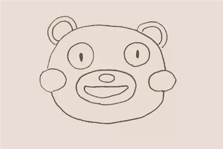 2020年幼儿亲子美术熊本熊简笔画教程图解