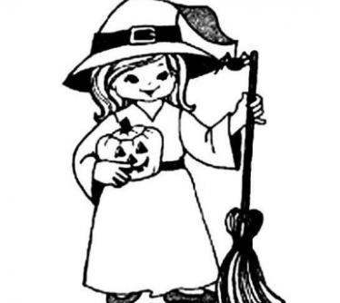 万圣节女巫简笔画怎么画
