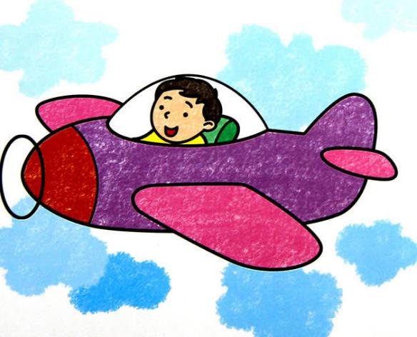 关于飞机的儿童画图片大全