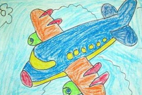 关于飞机的儿童画图片大全