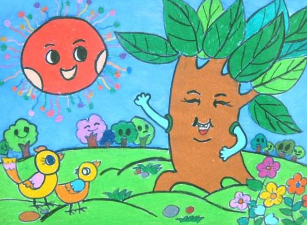 幼儿园关于大树儿童画怎么画