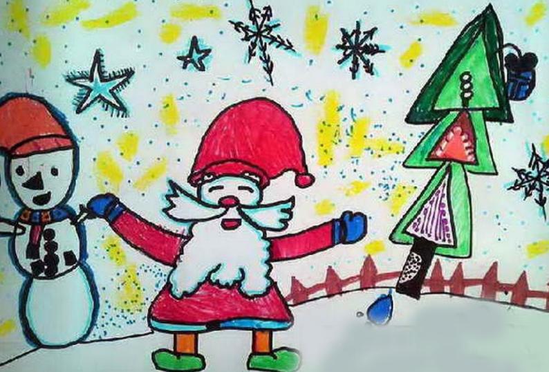 2017以圣诞节为主题的儿童画有哪些