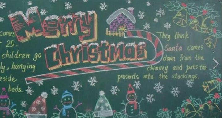 关于圣诞节的黑板报图片大全