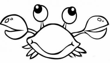 螃蟹怎么画简笔画图片可爱