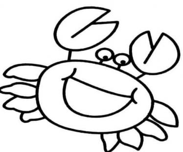 螃蟹怎么画简笔画图片可爱