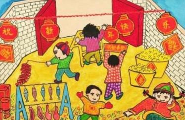 2020幼儿春节绘画图片大全