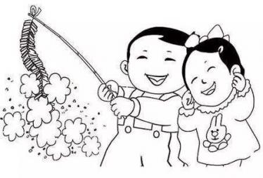 春节儿童简笔画图片大全 