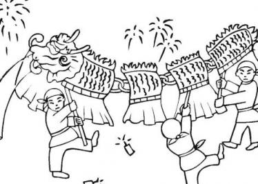 春节儿童简笔画图片大全 
