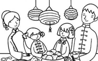 春节儿童简笔画图片大全 