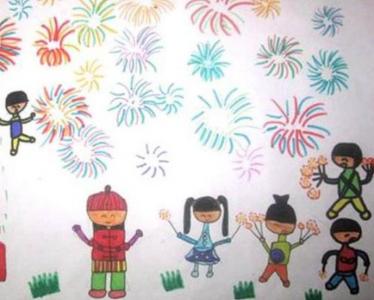 过年放烟花的儿童画怎么画 过年放烟花的儿童画怎么画