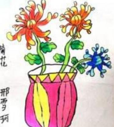 关于菊花的儿童画图片大全