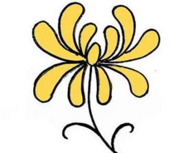 关于菊花的儿童画图片大全