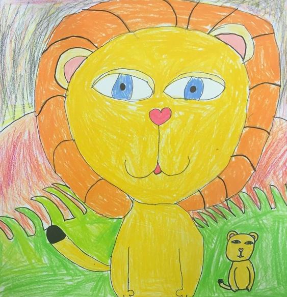 关于狮子的儿童画画大全图片