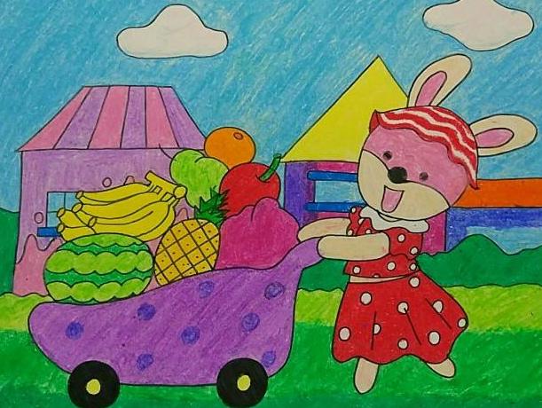 关于兔子的儿童画图片大全