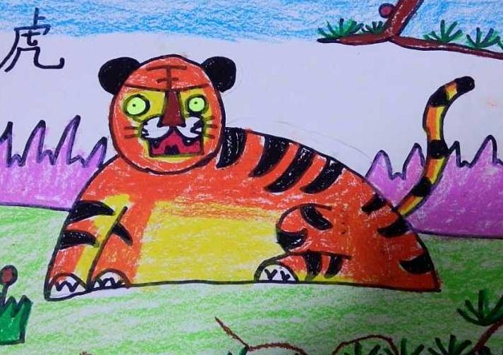 儿童画老虎图片大全可爱