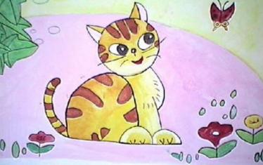 儿童画猫咪图片大全可爱