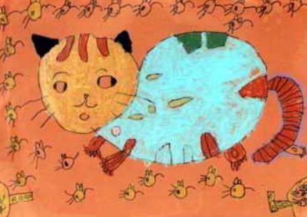 儿童画猫咪图片大全可爱