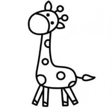 长颈鹿的简笔画怎么画
