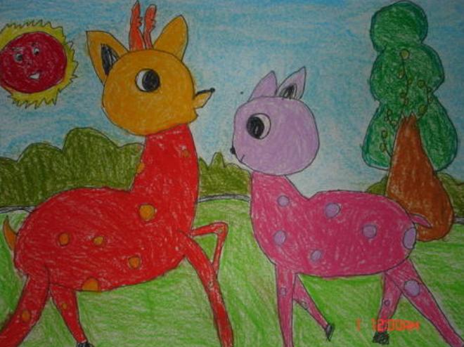 儿童画小鹿怎么画图片大全