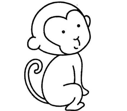 关于小猴子的简笔画图片大全