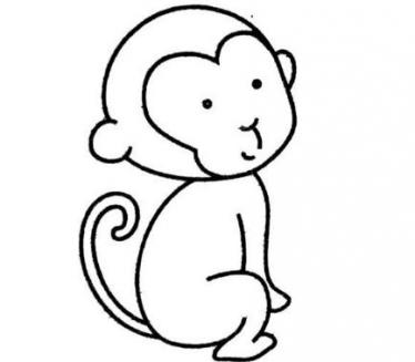 关于小猴子的简笔画图片大全