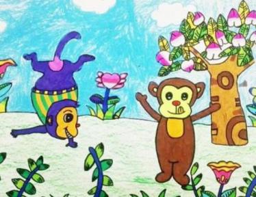 儿童画小猴子怎么画图片大全