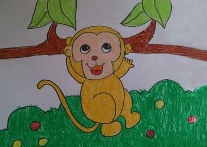 儿童画小猴子怎么画图片大全
