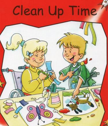 《Clean Up Time》红火箭分级绘本pdf资源免费下载