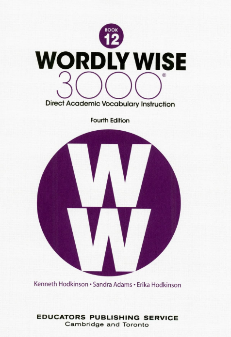 Wordly Wise 3000 book12教材/训练册/答案PDF+音频百度网盘免费下载