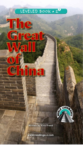 raz Z1级阅读The Great Wall of China绘本PDF+音频资源免费下载