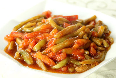 孕妇开胃菜谱—西红柿烩茄丝
