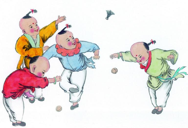 踢毽子的绕口令