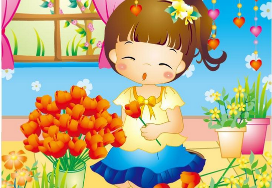 花房小女孩